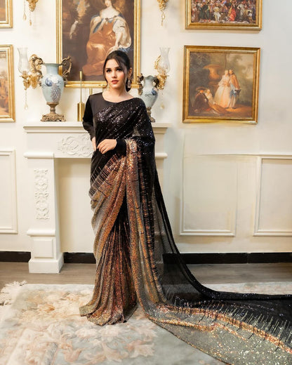 Product Image - Designer Georgette Saree for Festive Occasions