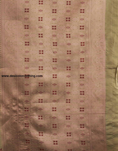 Beige Banarasi Silk Woven Saree
