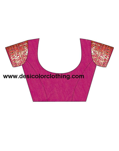 Pink Plain Gergette Saree