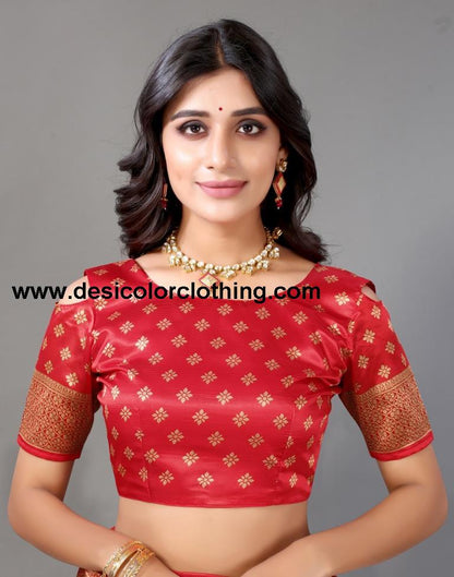 Cream Printed Silk Saree