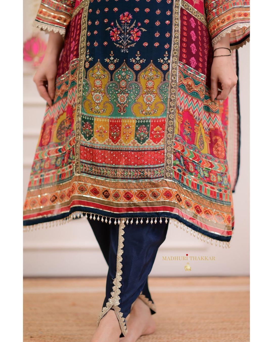 Product Image - Premium Chinnon Suit Set with Hand Embroidery and Digital Print Dupatta