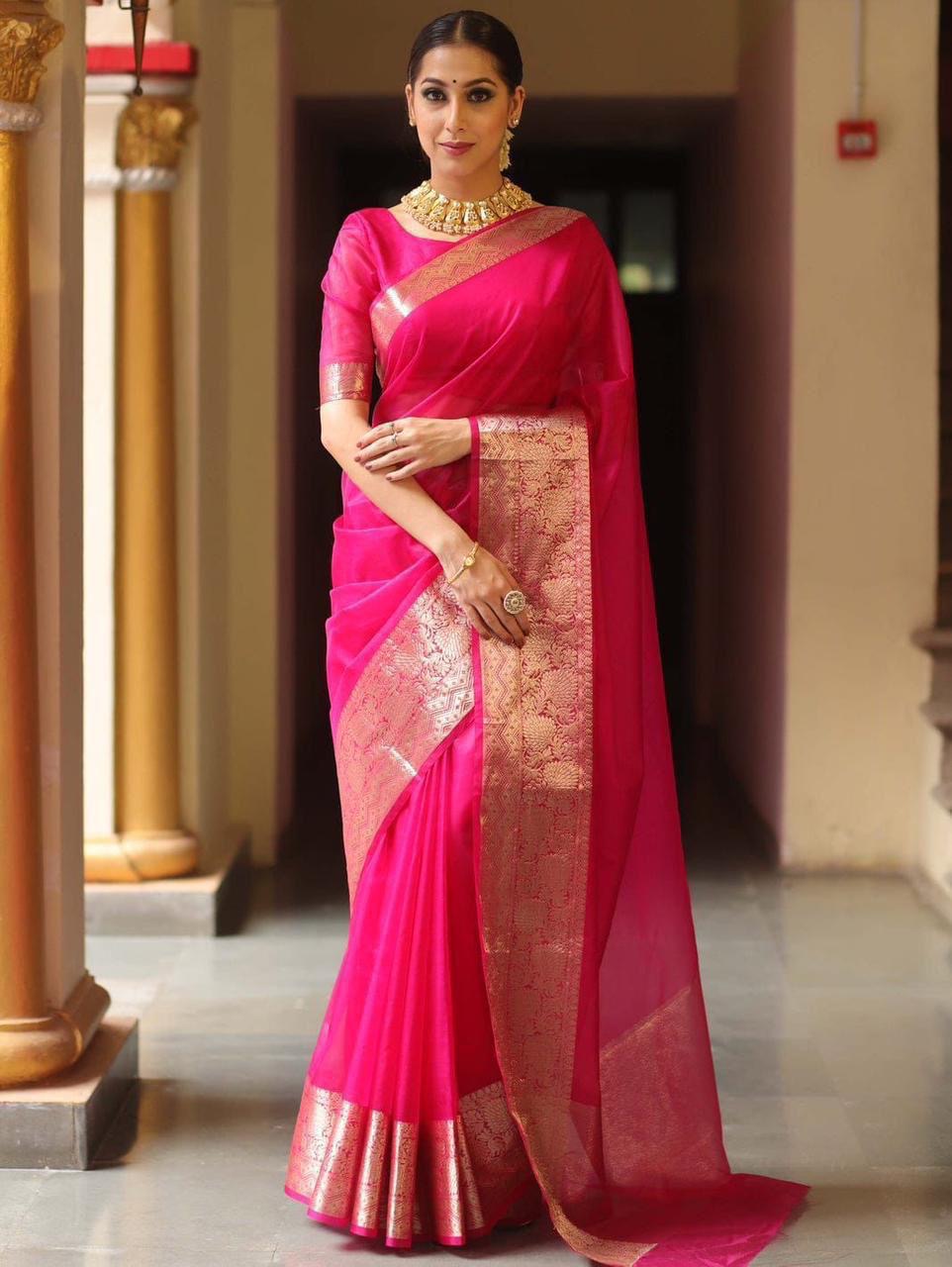 Organza Sarees in Stunning Colors – Elegance for Every Occasion