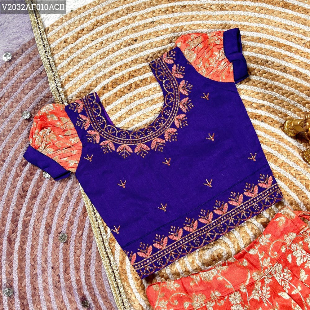 Product Image - Elegant Viscose Embroidery Lahenga Blouse with Dupatta
