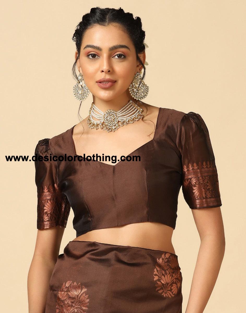 Brown Silk Saree