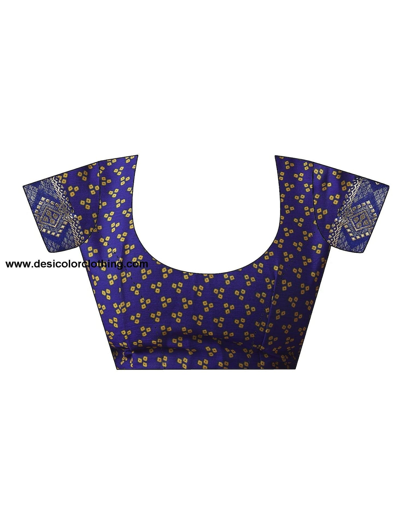 Blue Bandhani Chiffon Saree