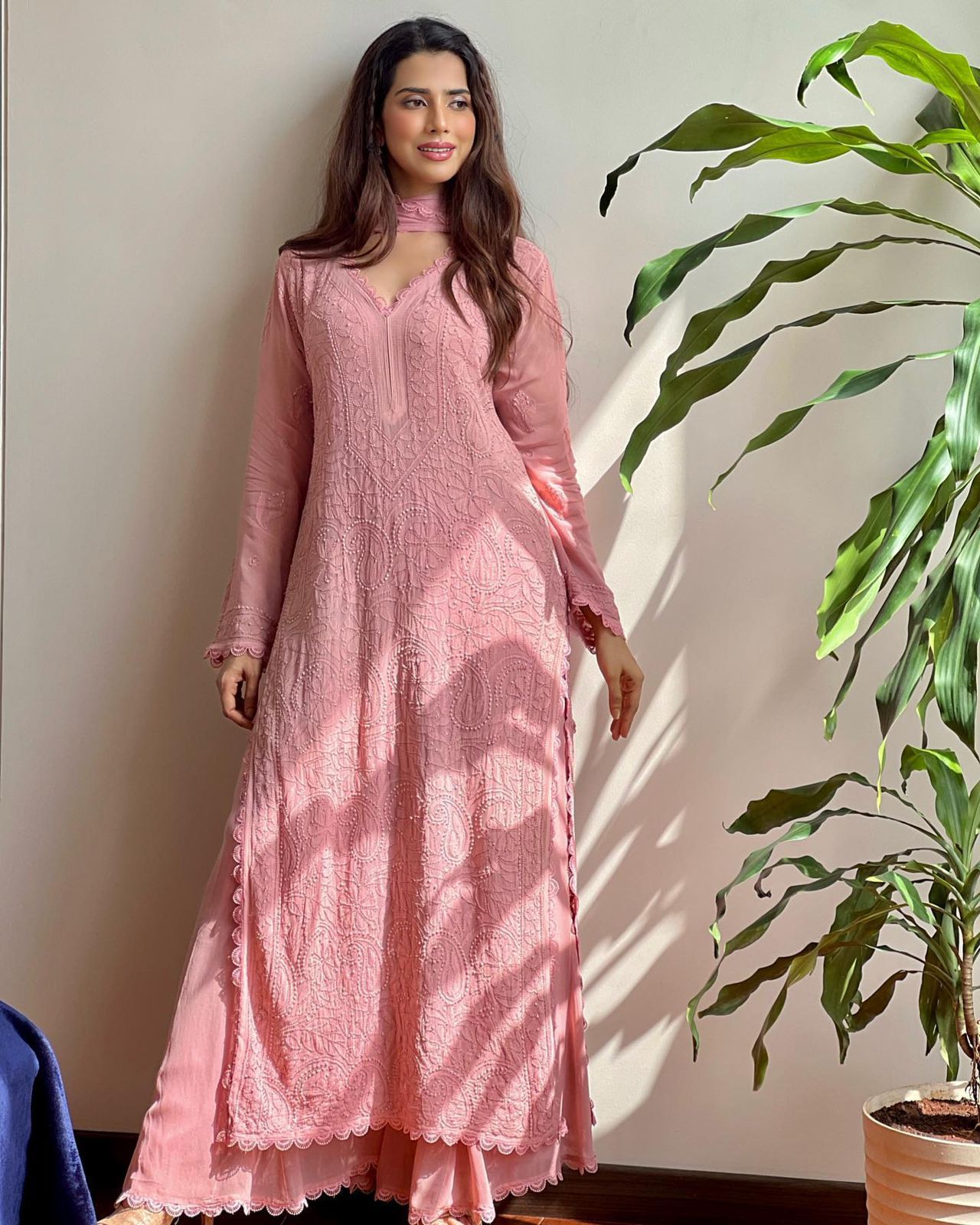 Product Image - Chikankari Embroidered Georgette Suit Set