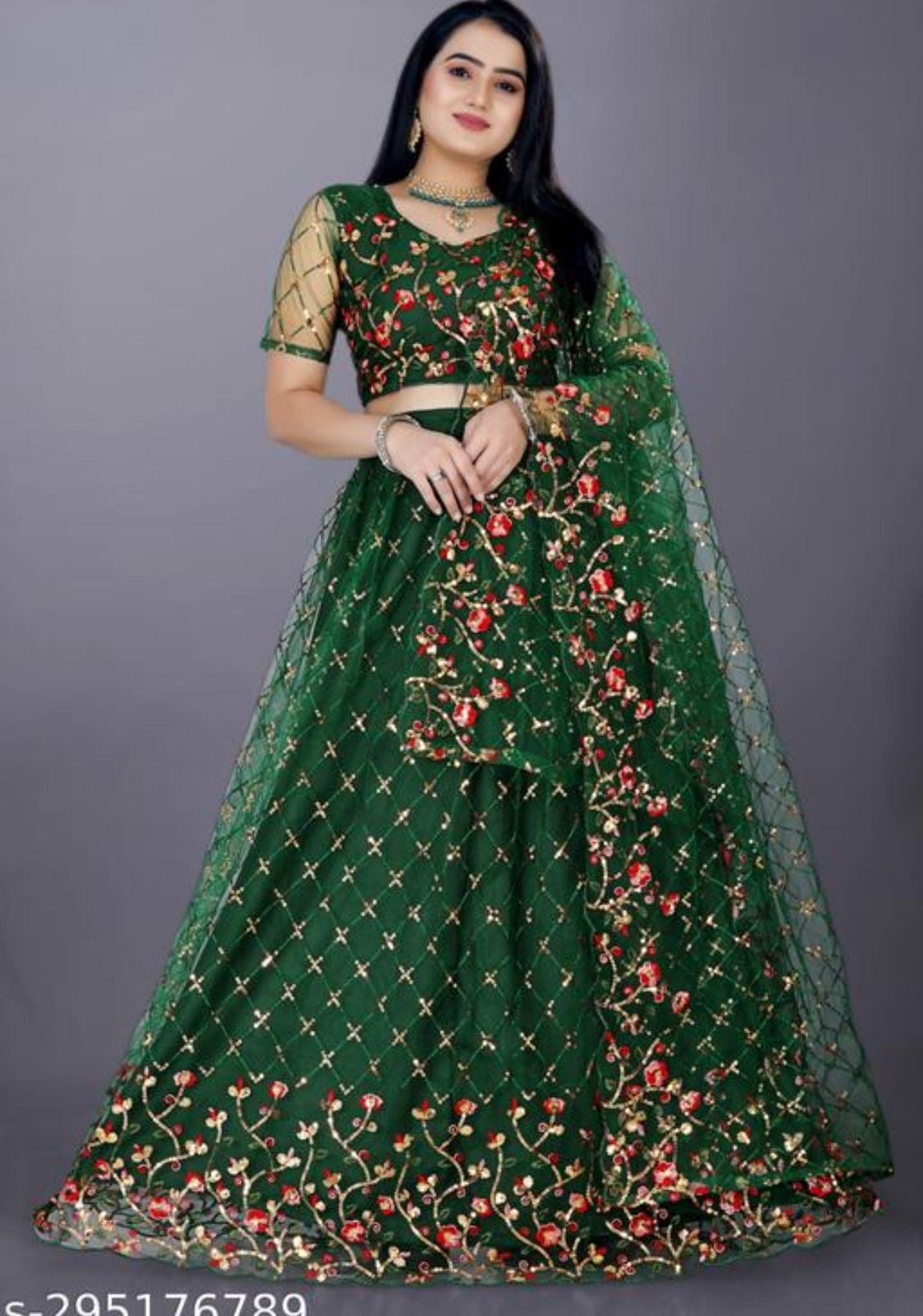 Product Image - Elegant Net Fully Stitched Lehengas - 1