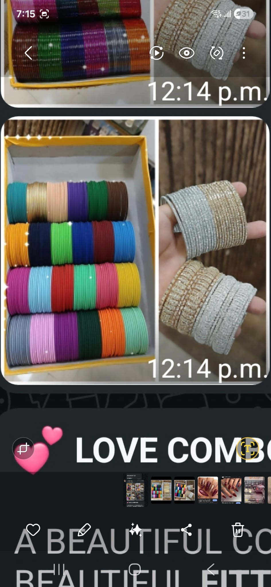 Product Image - Elegant Bulk Metal Bangles Set - 1