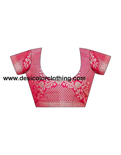 Pink Cotton Woven Saree