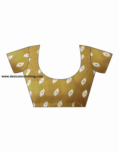 Yellow Cotton Printed Saree
