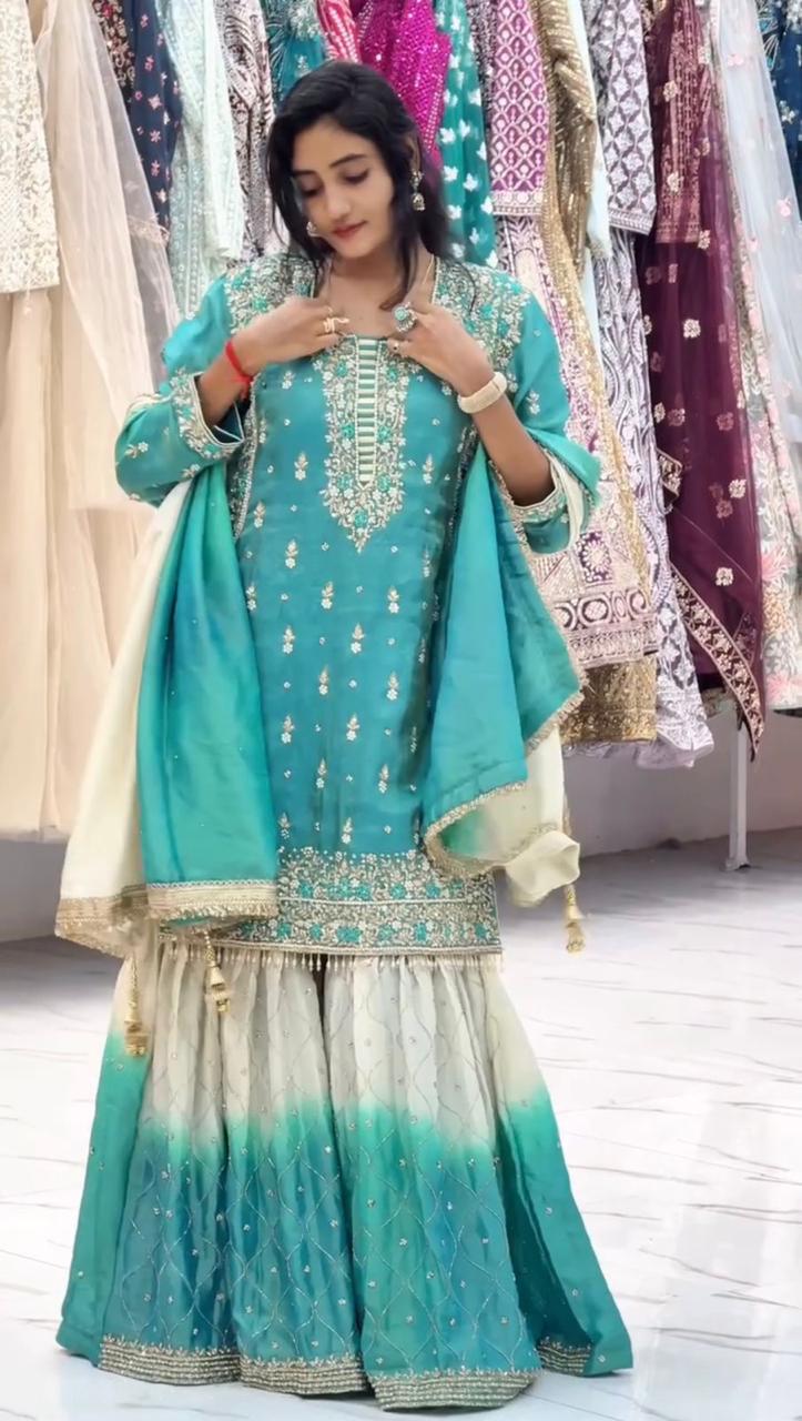 Latest Sharara Suits Collection | Wedding & Festive Wear DesiColorClothing