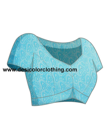 Sky Blue Georgette Floral Printed Saree