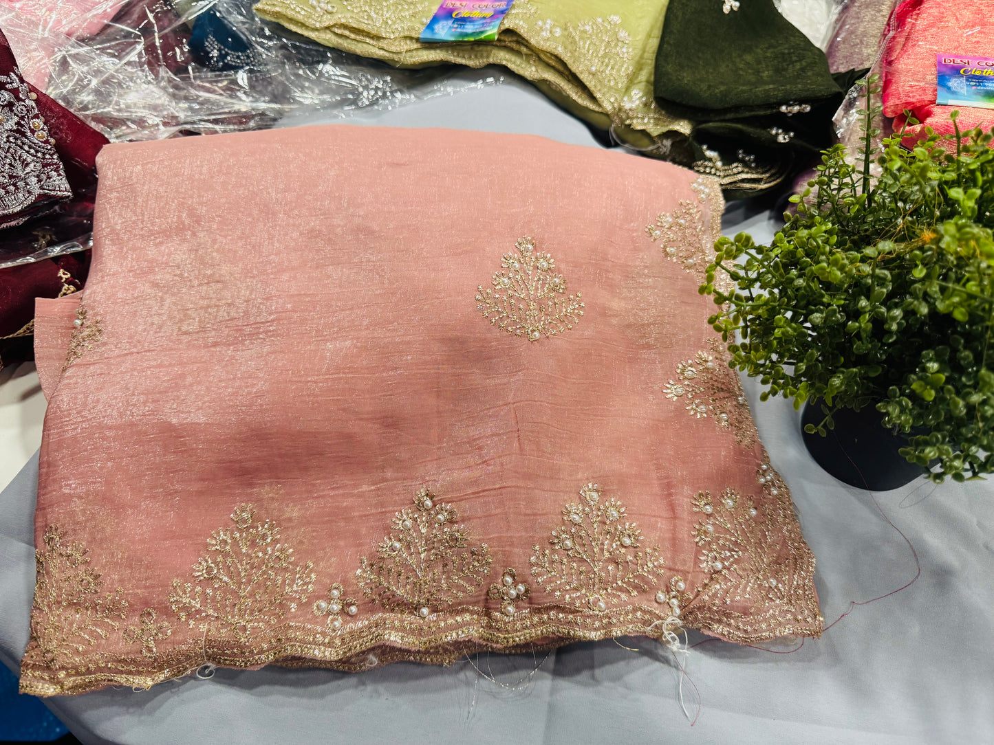 Designer Crushed Sarees | Trendy Crushed Silk & Georgette Sarees DesiColorClothing