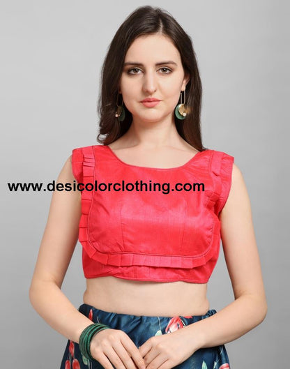 Beautiful Peacock Blue Coloured Poly Silk Digital Printed Casual Wear Lehenga