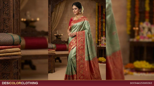Product Image - Exquisite Kachipuram Pattu Saree for Unforgettable Wedding Moments - 1