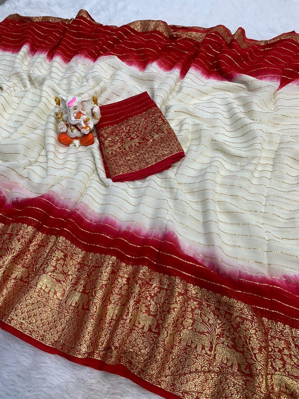 Designer Fancy Georgette Sarees for Party Wear DesiColorClothing