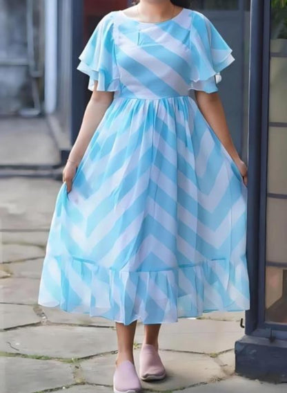 Georgette Frocks for Women | Elegant Party Wear Dresses Online DesiColorClothing