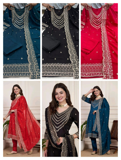 Product Image - Designer Chanderi Silk Suit