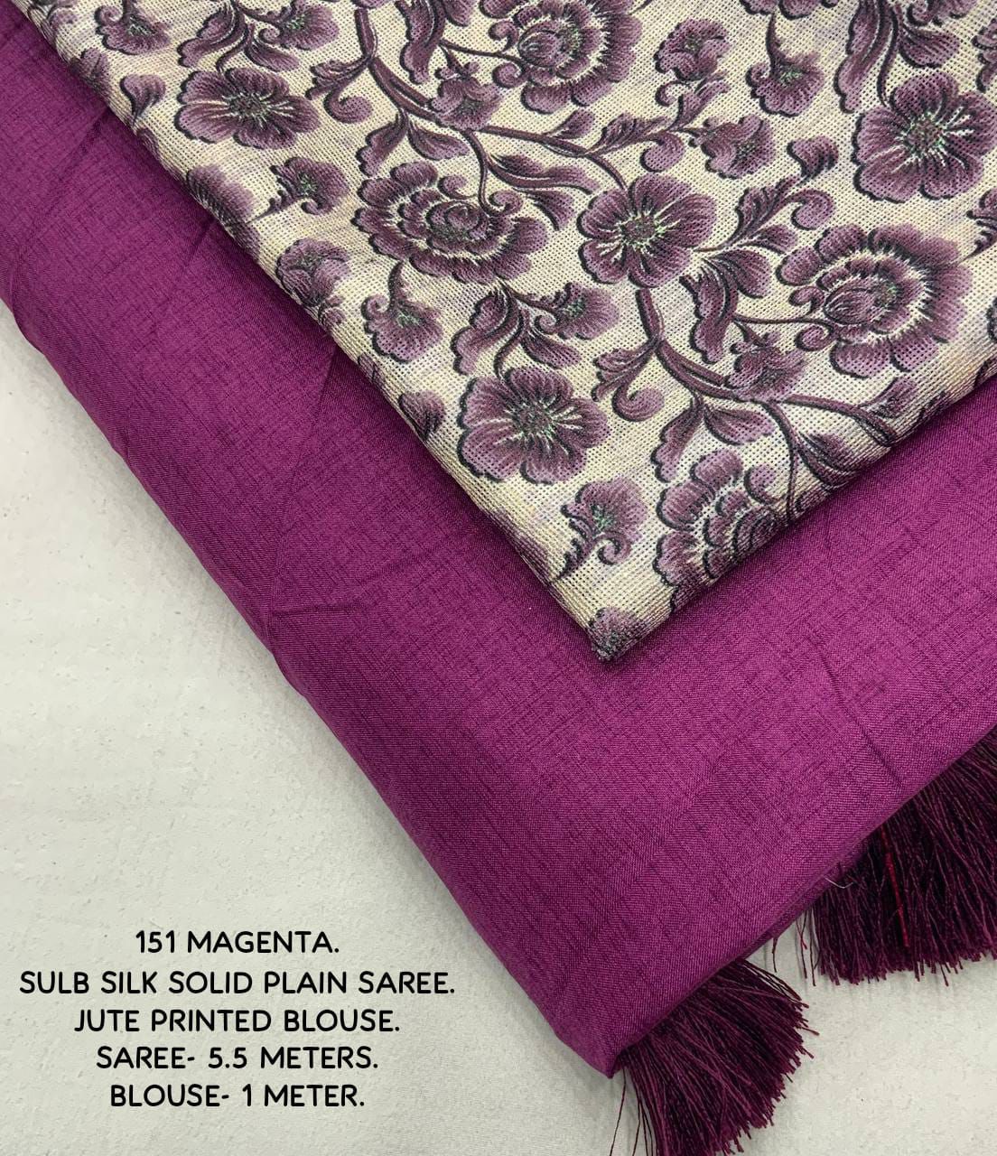 Product Image - Designer Georgette Saree with Printed Jute Silk Blouse – Ideal Festive & Wedding Wear