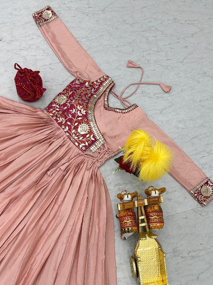 Product Image - Designer Bandhej Long Gown with Jacket | Festive & Wedding Saree Outfit
