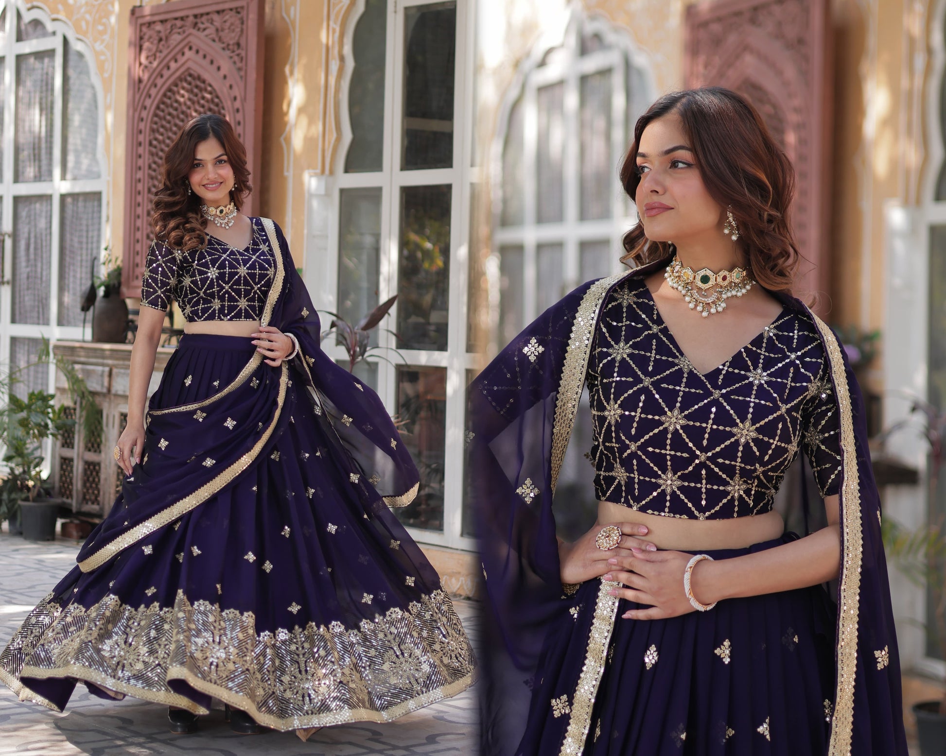 Product Image - Exquisite Rangoli Silk Lehenga Choli with Sequins and Embroidery