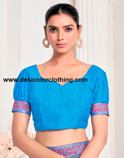 Dusty Blue Chiffon Printed Saree