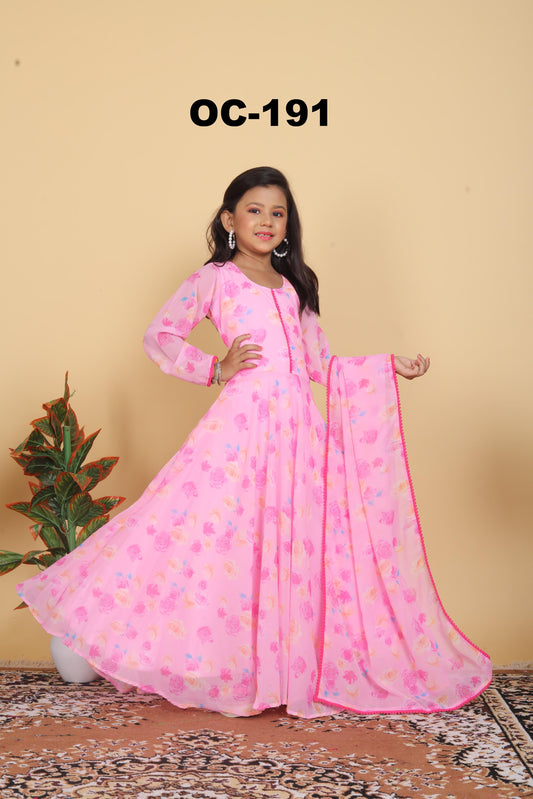 Product Image - Beautiful Kids Gown Set - Heavy Fox Georgette