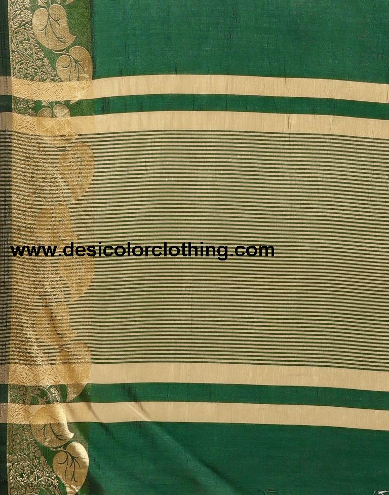 Bottle Green Silk Saree
