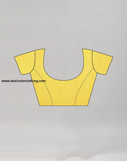 Yellow Printed Saree | 1850S173