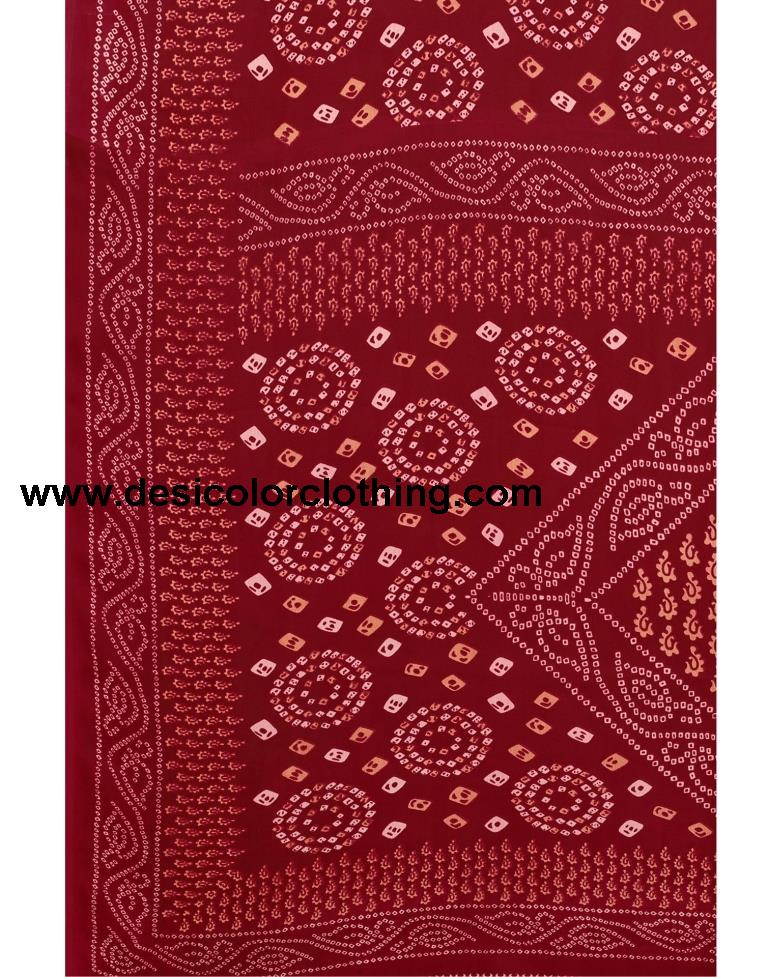 Vintage Maroon Printed Saree | 2041S573