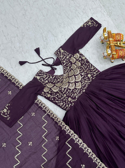 Product Image - Designer Georgette Festive Gown with Dupatta