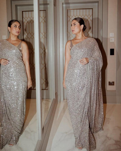Product Image - KAREENA KAPOOR KHAN Bollywood Sequins Designer Saree