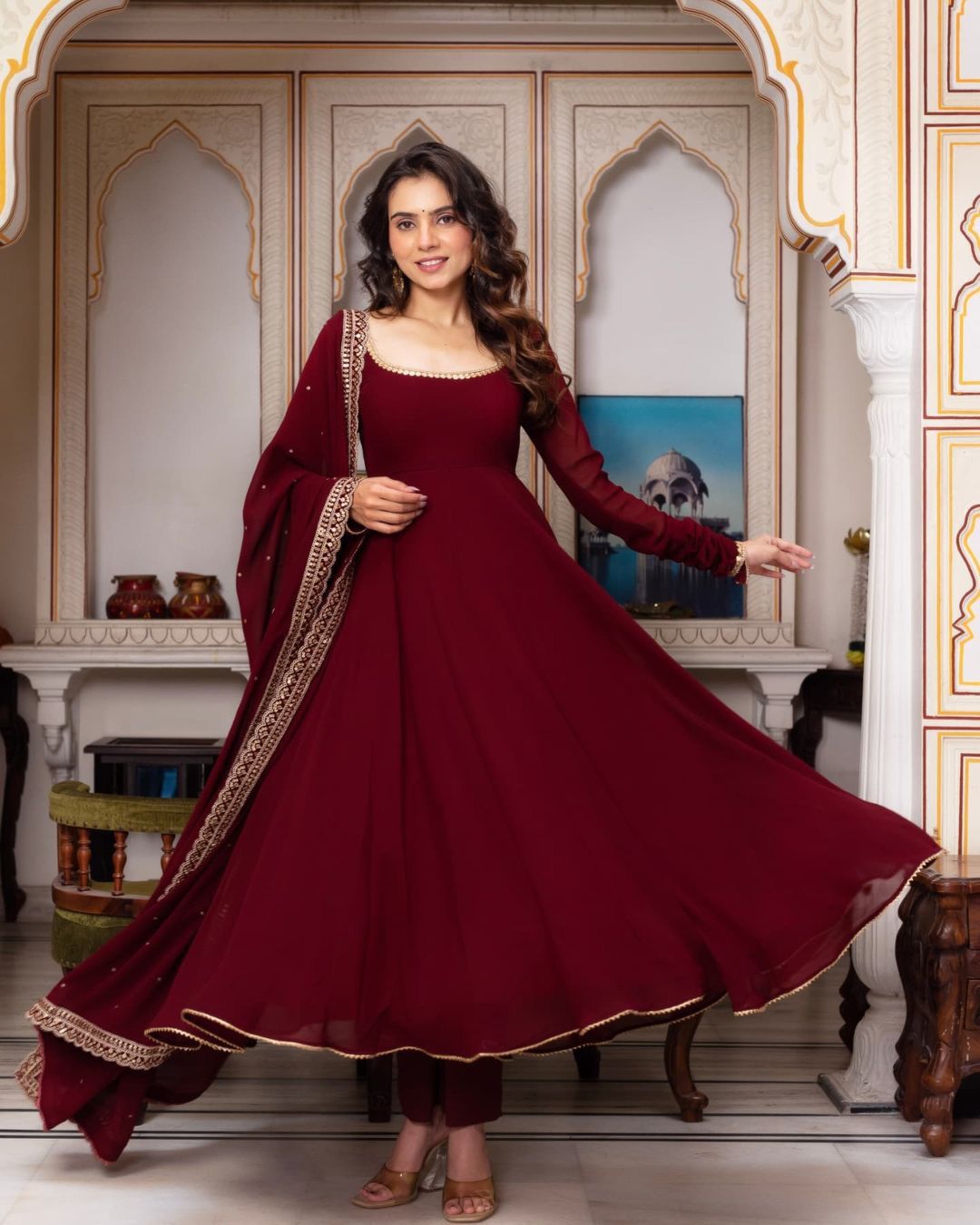 Product Image - Designer Kediya Style Lahenga Set - Ready to Wear Ethnic Wear