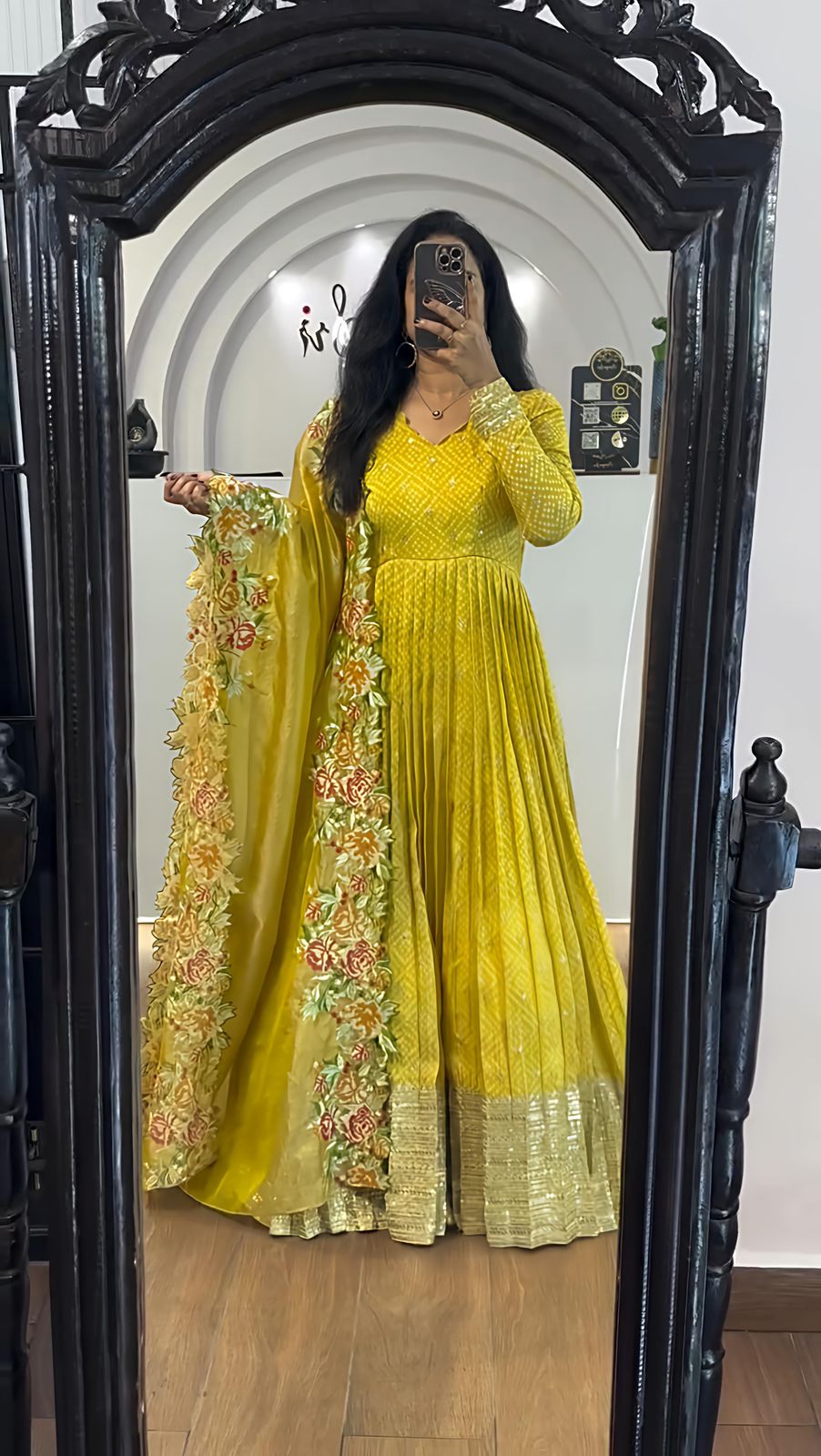 Product Image - Exclusive Designer Embroidered Gown With Dupatta