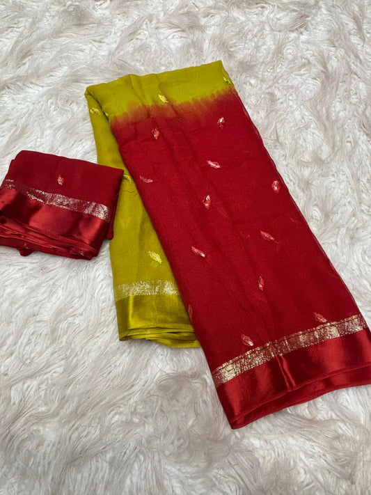 Product Image - Exquisite Jimmy Choo Silk Saree with Coding Sequence Embroidery