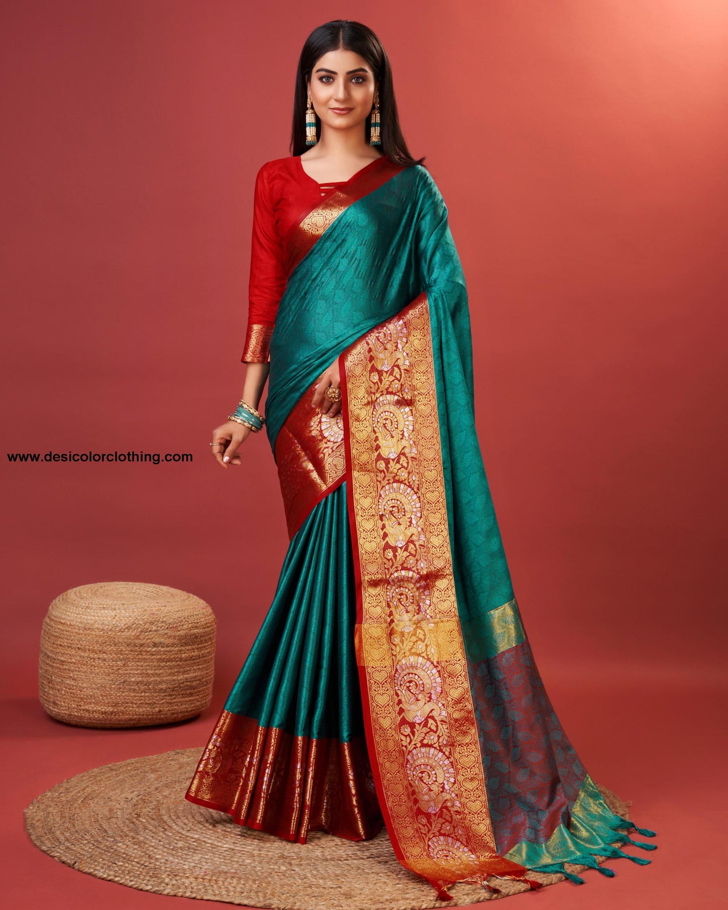 Rich Cotton Jacquard Silk Saree