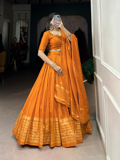 Product Image - Exquisite Chanderi Lehenga Choli for Weddings & Festive Wear