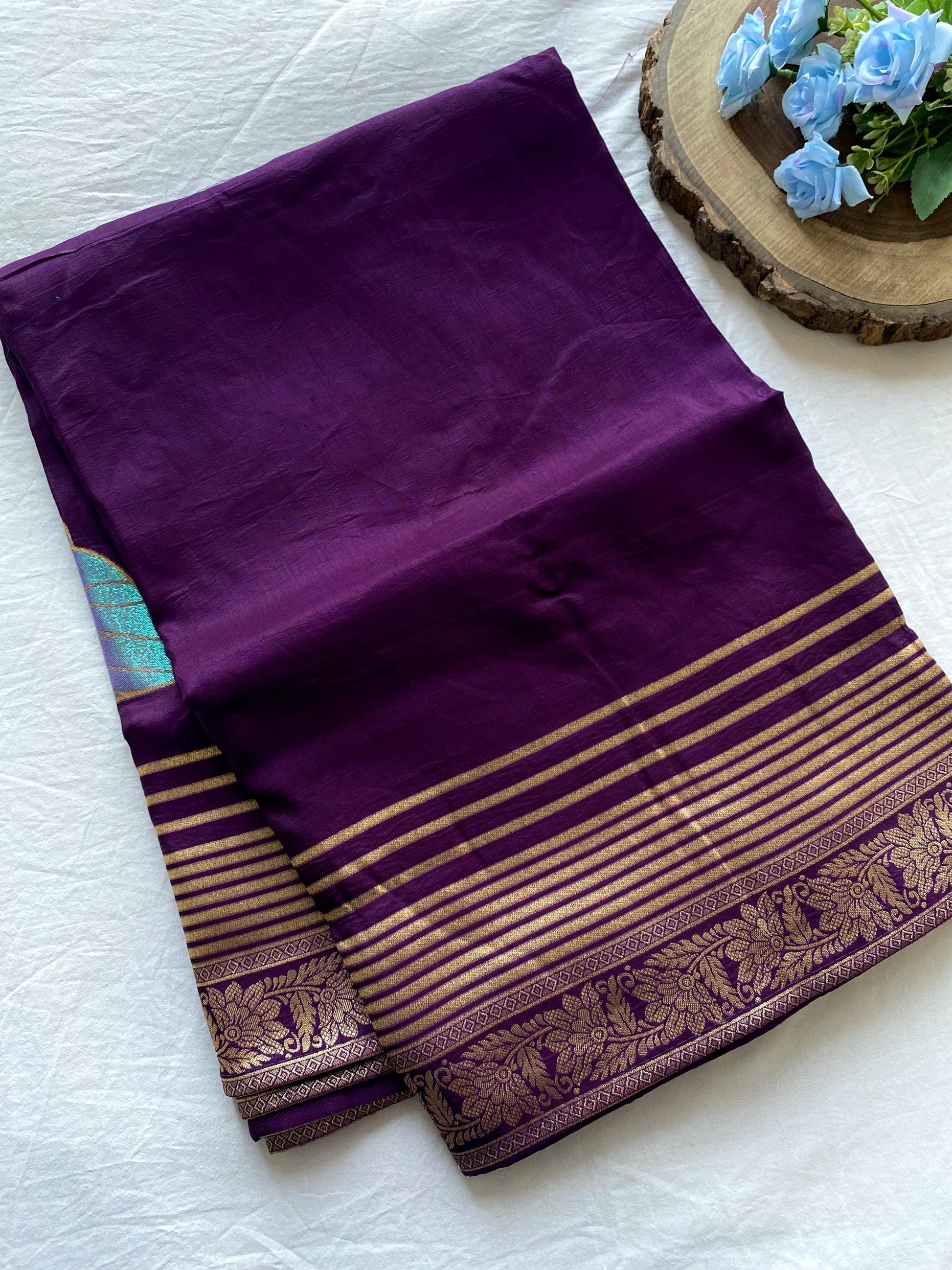 Product Image - Designer Munga Silk Sarees with Zari & 3D Flower Woven Design - SAI PALLAVI