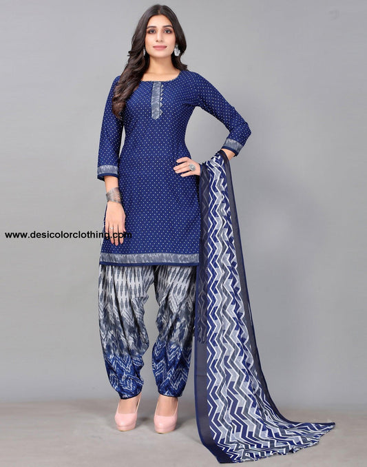 Printed Unstitched Salwar Suit Material