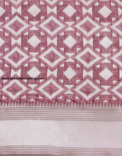 Pink Banarasi Cotton Saree
