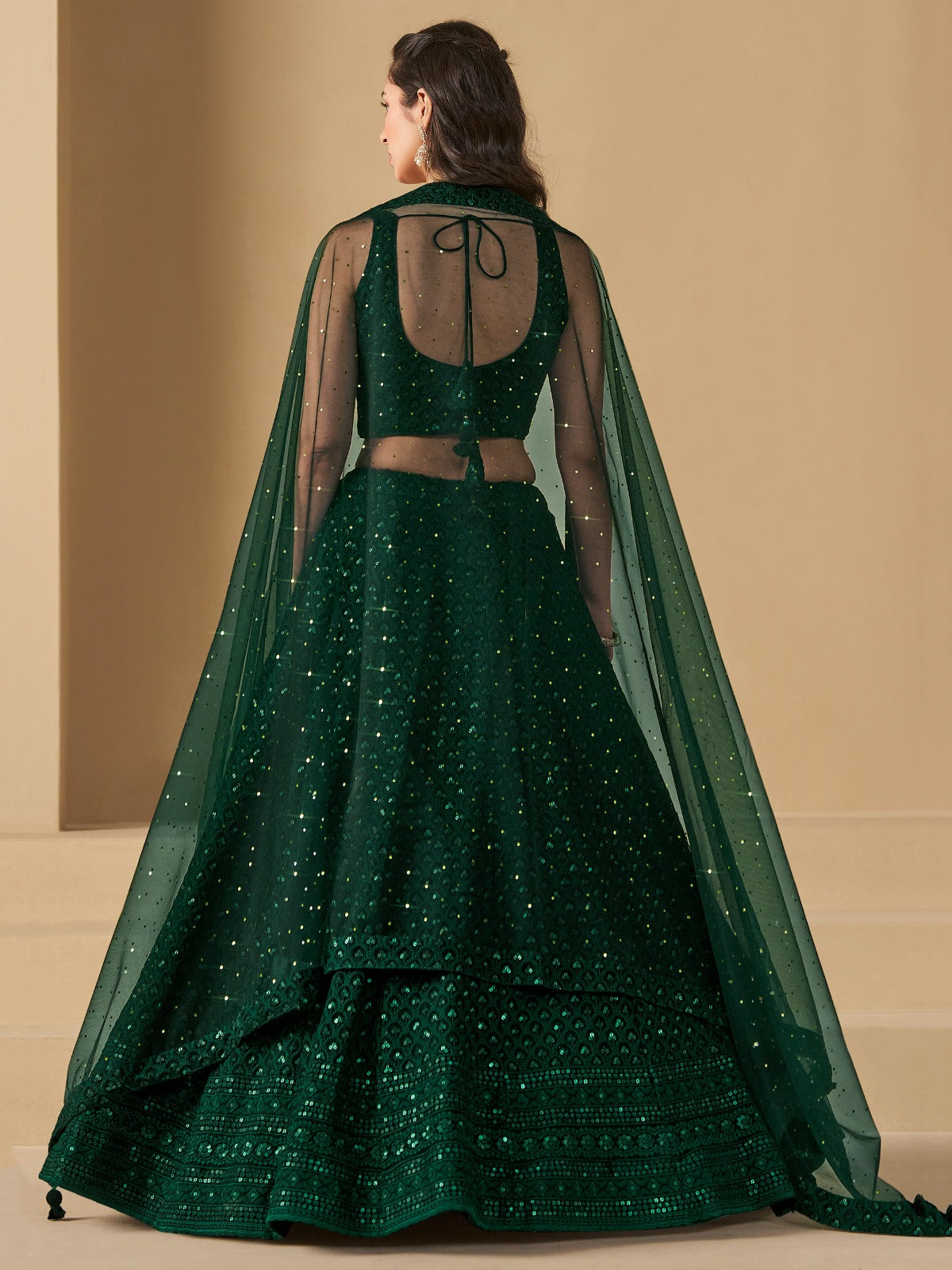 Product Image - Blue Georgette Bridesmaid Lehenga Choli