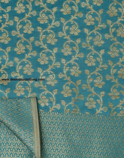 Rama Green Banarasi Silk Saree