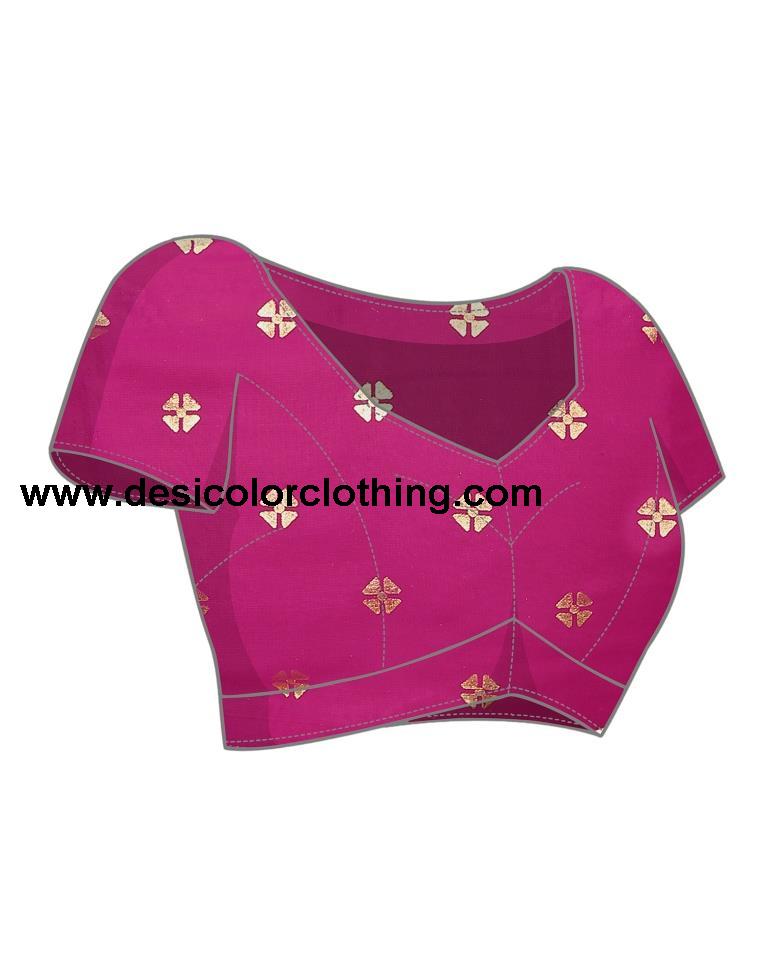 Rani Pink Georgette Printed Saree