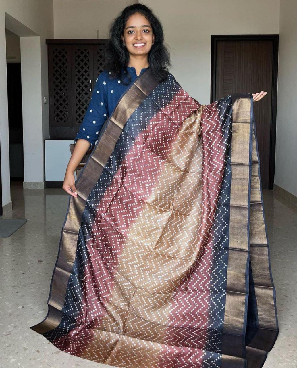 Product Image - Bhagalpuri Tussar Designer Saree - Ethnic Wedding & Festive Wear