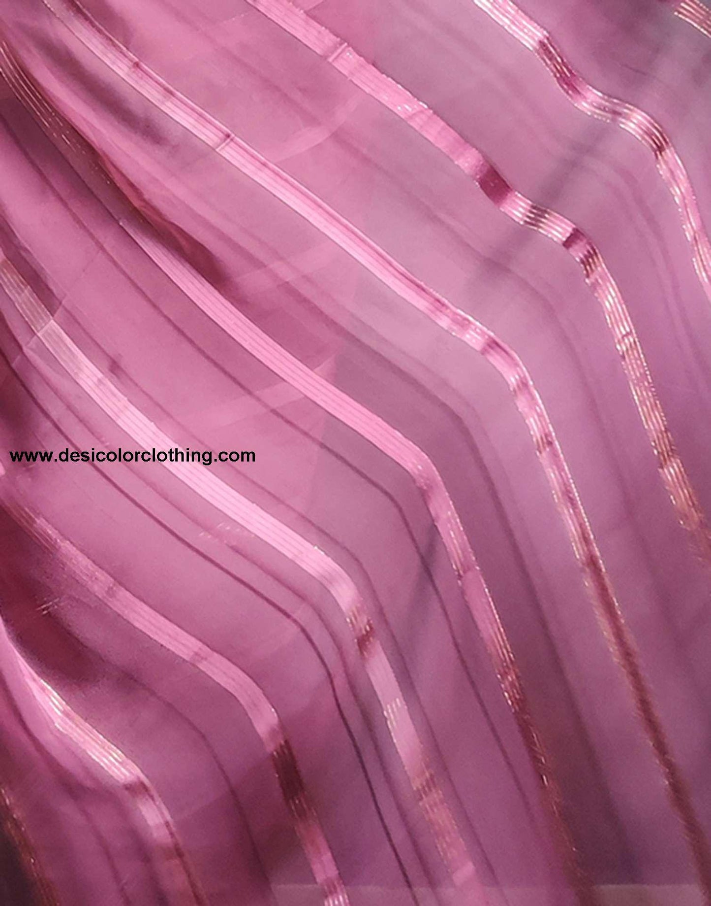 Purple Weaving Georgette Pre-draped Saree