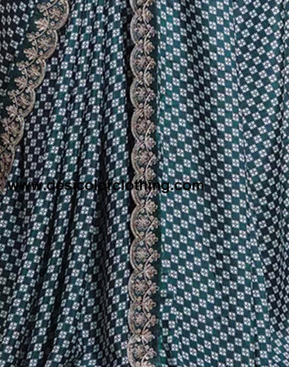 Rama Silk Printed Saree