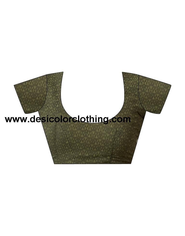 Dark Green Georgette Printed Sarees