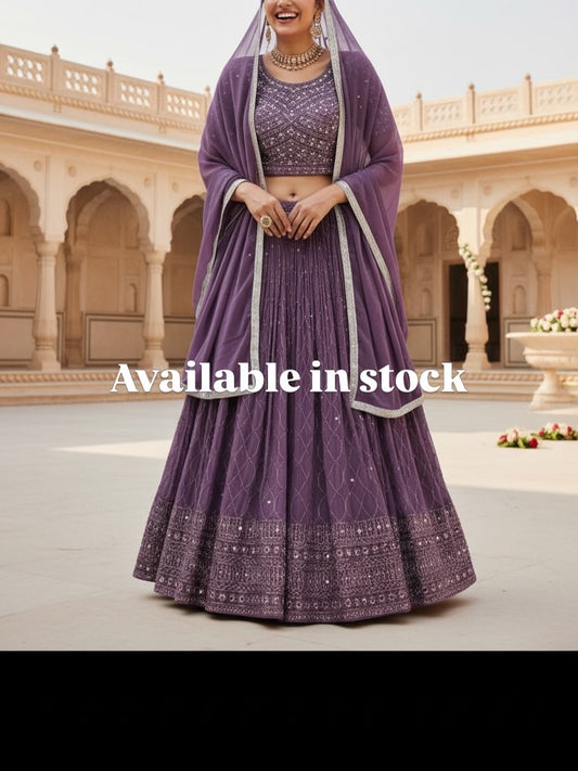 Product Image - Elegant Designer Fully Stitched Lehengas for Wedding or Party Wear - 1