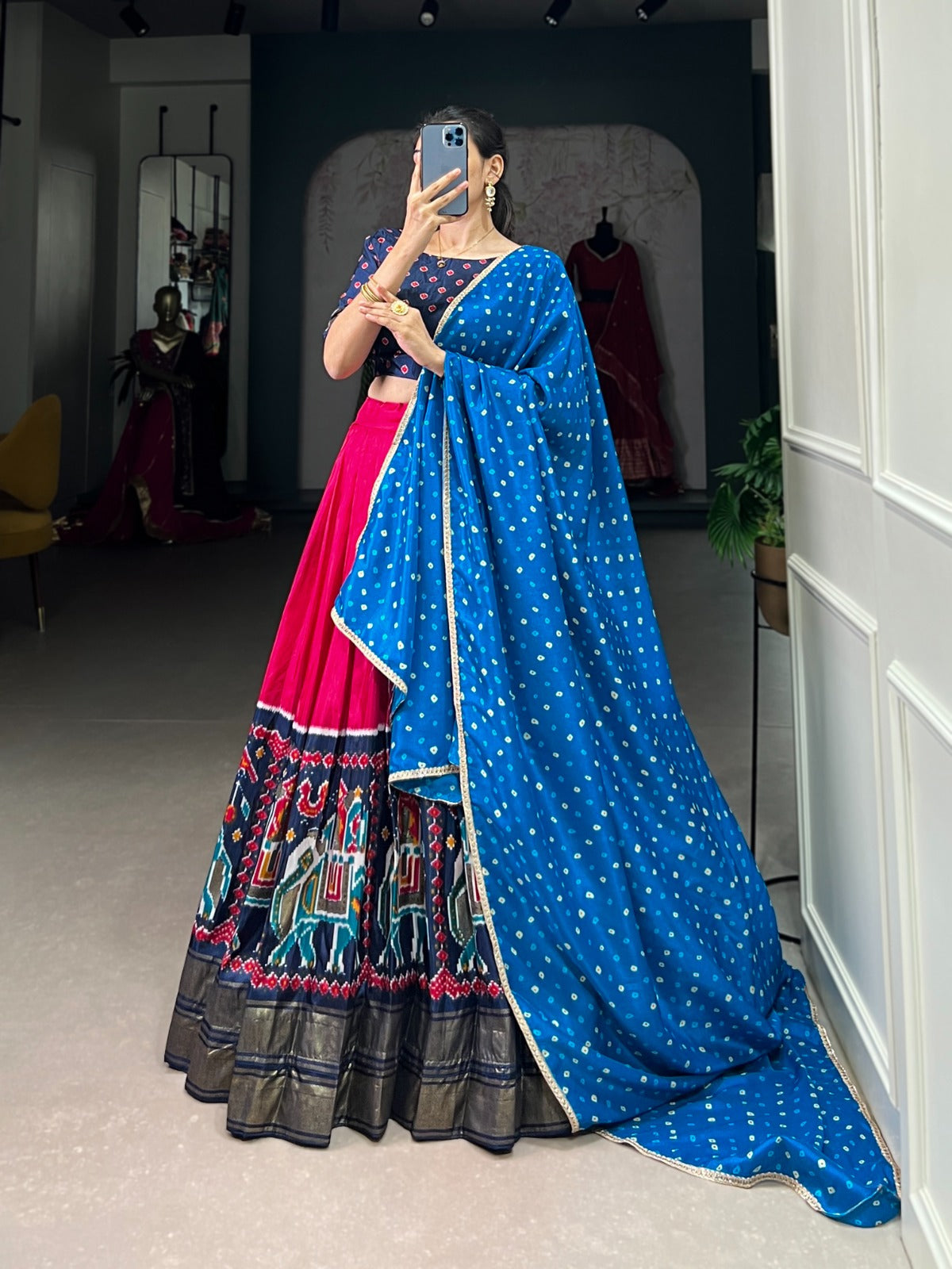 Product Image - Dola Silk Lehenga Choli with Patola Print