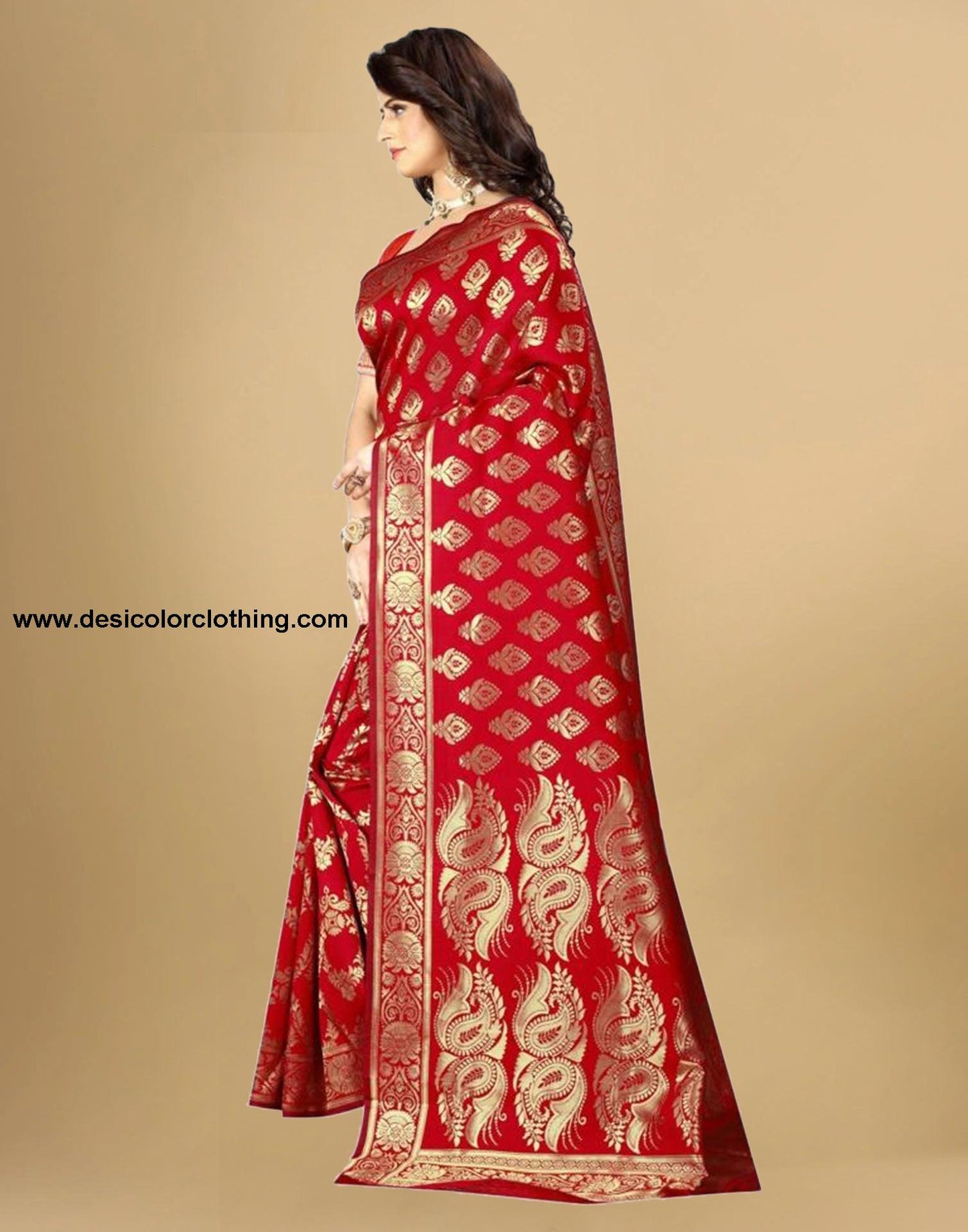 Red Banarasi Silk Saree